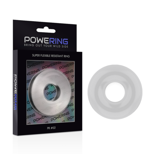 POWERING SUPER FLEXIBLE Y RESISTENTE ANILLO PENE  4.5CM CLEAR