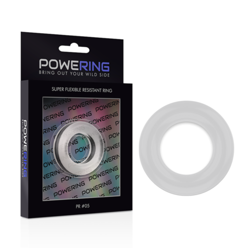 POWERING - SUPER FLEXIBLE Y RESISTENTE ANILLO PENE  4.8CM PR05 CLEAR