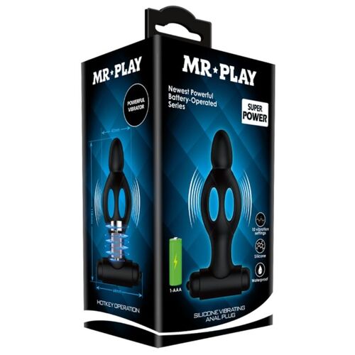 MR PLAY - PLUG ANAL DE SILICONA CON VIBRACIN