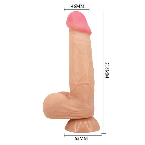 PRETTY LOVE - SLIDING SKIN SERIES DILDO REALSTICO CON VENTOSA PIEL DESLIZANTE 21.8 CM