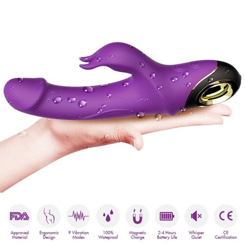 ARMONY - METEROR DILDO VIBRADOR RABBIT ROTADOR VIOLETA