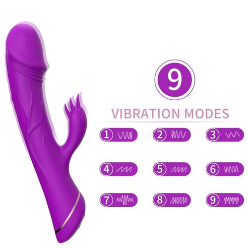 ARMONY - DILDO VIBRADOR RABBIT SILICONA VIOLETA