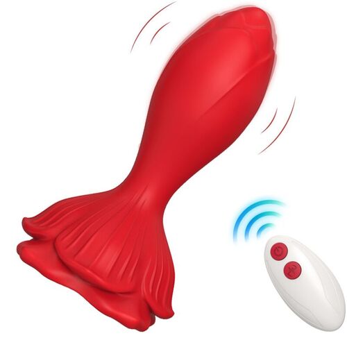 ARMONY - ROSA VIBRADOR & PLUG ANAL PEQUEO CONTROL REMOTO ROJO