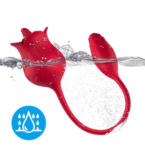 ARMONY - ROSA VIBRADOR ESTIMULADOR CLTORIS CON COLA 10 MODOS ROJO