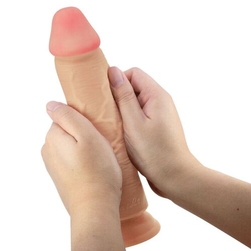 PRETTY LOVE - SLIDING SKIN SERIES DILDO REALSTICO CON VENTOSA PIEL DESLIZANTE NATURAL 23.4 CM