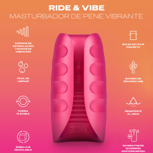 DUREX - TOY MASTURBADOR VIBRADOR RIDE & VIBE