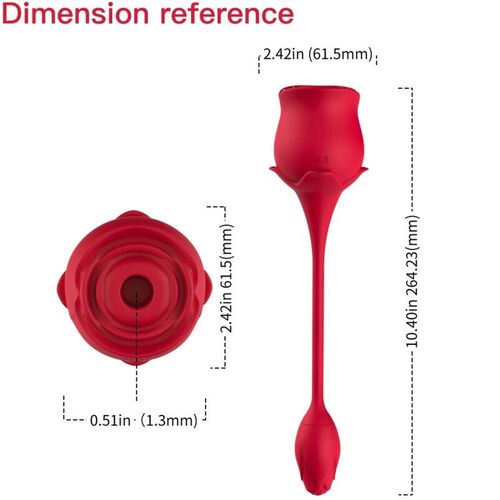 ARMONY - ROSA SUCCIONADOR DE CLITORIS & VIBRADOR 10 MODOS ROJO