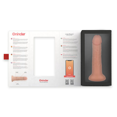 ONINDER - LARGE BOGOT DILDO VIBRADOR 9 VELOCIDADES NATURAL 22 CM -O- 4.5 CM - APP GRATUITA