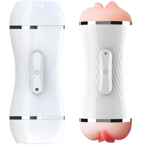 ARMONY - MASTURBADOR VIBRADOR DOBLE VAGINA & BOCA BLANCO