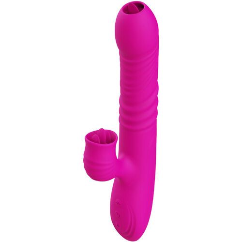 ARMONY - FANNY VIBRADOR MULTIFUNCION DOBLE LENGUA EFECTO CALOR FUCSIA