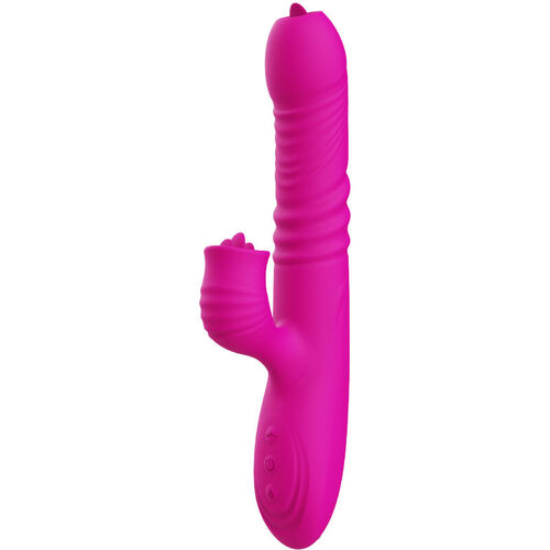 ARMONY - FANNY VIBRADOR MULTIFUNCION DOBLE LENGUA EFECTO CALOR FUCSIA