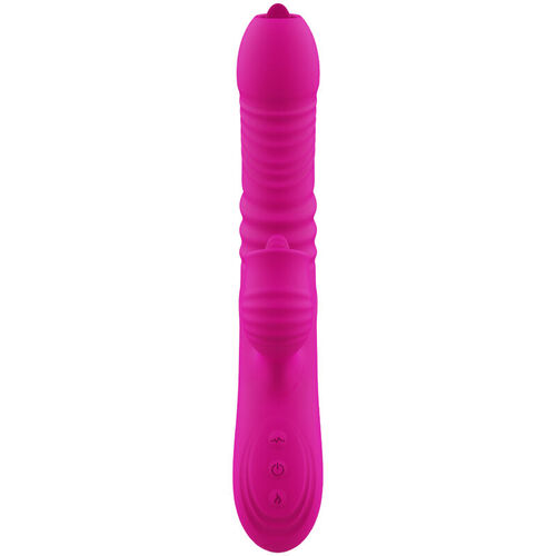 ARMONY - FANNY VIBRADOR MULTIFUNCION DOBLE LENGUA EFECTO CALOR FUCSIA