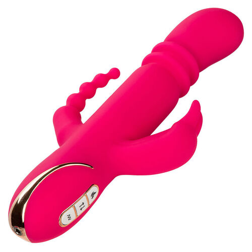 CALEXOTICS - JACK FANTASY TRIPLE VIBRADOR CALENTABLE RABBIT ROSA