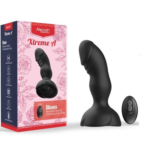 ARMONY - EXTREME A BLOOM ROSA VIBRADOR & PLUG ANAL CONTROL REMOTO NEGRO