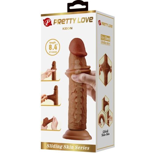 PRETTY LOVE - KEON DILDO REALÍSTICO 21 CM MULATO