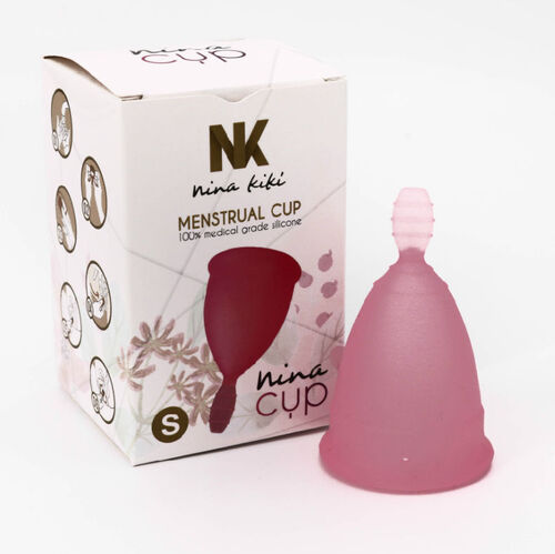 NINA KIKÍ - COPA MENSTRUAL TALLA S ROSA 6 + 1 GRATIS